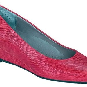 SAS SOFIA ROUGE RED LEATHER WEDGE  WOMEN